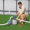 imageBestway 1500 Gallon Sand Filter Pump for 300 to 11200 Gallon Above Ground Outdoor Swimming Pools with ChemConnect Clean Water Dispenser