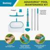 imageBestway AquaSurge Pool Maintenance Accessories Cleaning Kit with Rechargeable Pool Vacuum and Skimmer for Outdoor Swimming Pools