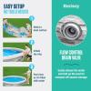 imageBestway Fast Set 12 x 30quot Round Inflatable Above Ground Swimming Pool Set Stacked Stone Exterior Outdoor Family Pool with Filter Pump Gray12ft x 30in