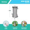 imageBestway Fast Set 12 x 30quot Round Inflatable Above Ground Swimming Pool Set Stacked Stone Exterior Outdoor Family Pool with Filter Pump Gray12ft x 30in