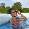 imageBestway Fast Set Round Inflatable Pool Set 13ft x 33in  Rattan Print  Circular Above Ground Pool  Includes Filter Pump ampamp Repair Patch