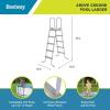 imageBestway Flowclear 52 Inch Versatile Metal A Frame Above Ground Swimming Pool Ladder with Heavy Duty Plastic Double Sided Steps