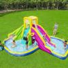 imageBestway H2OGO Tidal Tower Kids Backyard Inflatable Giant Water Slide Sprinkler Wall Yard Inflatable Mega Water Park with Air Blower and Storage BagFunfinity Splash
