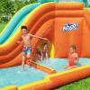 imageBestway H2OGO Tidal Tower Kids Backyard Inflatable Giant Water Slide Sprinkler Wall Yard Inflatable Mega Water Park with Air Blower and Storage BagTidal Tower