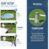 imageBestway Power Steel 14 x 42 Round Above Ground Outdoor Backyard Swimming Pool Set with 1000 GPH Filter Pump Ladder and Pool CoverBrown Wicker
