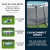 imageBestway Power Steel 18 x 9 x 48quot Rectangular Metal Frame Above Ground Swimming Pool Set with 1500 GPH Filter Pump Ladder and Pool Cover10 x 67 x 33