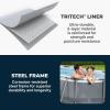 imageBestway Power Steel 18 x 9 x 48quot Rectangular Metal Frame Above Ground Swimming Pool Set with 1500 GPH Filter Pump Ladder and Pool Cover10 x 67 x 33
