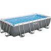 imageBestway Power Steel 18 x 9 x 48quot Rectangular Metal Frame Above Ground Swimming Pool Set with 1500 GPH Filter Pump Ladder and Pool Cover18ft X 9ft X 48in  Accessories