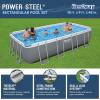 imageBestway Power Steel 18 x 9 x 48quot Rectangular Metal Frame Above Ground Swimming Pool Set with 1500 GPH Filter Pump Ladder and Pool Cover18ft X 9ft X 48in  Accessories