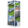 imageBestway Power Steel 18 x 9 x 48quot Rectangular Metal Frame Above Ground Swimming Pool Set with 1500 GPH Filter Pump Ladder and Pool Cover18ft X 9ft X 48in