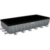 imageBestway Power Steel 18 x 9 x 48quot Rectangular Metal Frame Above Ground Swimming Pool Set with 1500 GPH Filter Pump Ladder and Pool Cover24ft X 12ft X 52in  2500 GPH Pump