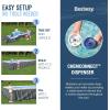 imageBestway Power Steel 18 x 9 x 48quot Rectangular Metal Frame Above Ground Swimming Pool Set with 1500 GPH Filter Pump Ladder and Pool Cover24ft X 12ft X 52in