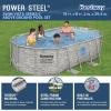 imageBestway Power Steel Swim Vista Series II 14 x 8 2quot x 395quot Above Ground Outdoor Swimming Pool Set with 530 GPH Filter Pump Ladder and Pool Cover14ft x 82ft x 395in