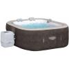 imageBestway SaluSpa AirJet 4 to 6 Person Inflatable Hot Tub Square Portable Outdoor Spa with 140 Soothing AirJets and Cover BrownStandard
