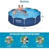 imageBestway Steel Pro 12 feet x 30 inches Round Above Ground 1710 Gallon Pool Set with DuraPlus Liner 530 Gallon Pool Filter and Repair Patch10 x 30  NEW