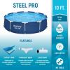 imageBestway Steel Pro 12 feet x 30 inches Round Above Ground 1710 Gallon Pool Set with DuraPlus Liner 530 Gallon Pool Filter and Repair Patch10 x 30  NEW