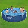 imageBestway Steel Pro 12 feet x 30 inches Round Above Ground 1710 Gallon Pool Set with DuraPlus Liner 530 Gallon Pool Filter and Repair Patch10 x 30  NEW