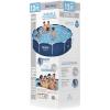 imageBestway Steel Pro 12 feet x 30 inches Round Above Ground 1710 Gallon Pool Set with DuraPlus Liner 530 Gallon Pool Filter and Repair Patch12 x 30