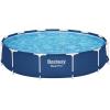 imageBestway Steel Pro 12 feet x 30 inches Round Above Ground 1710 Gallon Pool Set with DuraPlus Liner 530 Gallon Pool Filter and Repair Patch12 x 30 NEW