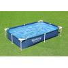 imageBestway Steel Pro 87 Inch x 59 Inch x 17 Inch Rectangular Metal Frame Above Ground Outdoor Backyard Swimming Pool Blue Pool Only73 x 59 x 17
