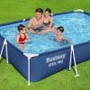 imageBestway Steel Pro 87 Inch x 59 Inch x 17 Inch Rectangular Metal Frame Above Ground Outdoor Backyard Swimming Pool Blue Pool Only910 x 67 x 26