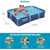 imageBestway Steel Pro 87 Inch x 59 Inch x 17 Inch Rectangular Metal Frame Above Ground Outdoor Backyard Swimming Pool Blue Pool Only910 x 67 x 26