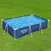 imageBestway Steel Pro 87 Inch x 59 Inch x 17 Inch Rectangular Metal Frame Above Ground Outdoor Backyard Swimming Pool Blue Pool Only910 x 67 x 26