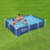 imageBestway Steel Pro 9 Feet 10 Inch x 6 Feet 7 Inch x 26 Inch Rectangle Above Ground 872 Gallon Pool Set with DuraPlus Liner and FrameLink System