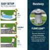 imageBestway Steel Pro MAX 12 x 30quot Round Above Ground Swimming Pool Set Outdoor Metal Frame Family Pool with Liner and Filter Pump GrayGray Stack Stone Print
