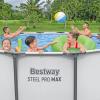 imageBestway Steel Pro MAX 14 x 48quot Above Ground Pool Round Metal Frame Outdoor Swimming Pool Set with Filter Pump Ladder and Cover Gray13 X 48  Gray