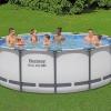 imageBestway Steel Pro MAX 14 x 48quot Above Ground Pool Round Metal Frame Outdoor Swimming Pool Set with Filter Pump Ladder and Cover Gray14 x 48  Gray 2 Pack
