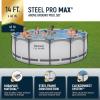 imageBestway Steel Pro MAX 14 x 48quot Above Ground Pool Round Metal Frame Outdoor Swimming Pool Set with Filter Pump Ladder and Cover Gray14 x 48  Gray 2 Pack