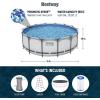 imageBestway Steel Pro MAX 14 x 48quot Above Ground Pool Round Metal Frame Outdoor Swimming Pool Set with Filter Pump Ladder and Cover Gray14 x 48  Gray 2 Pack