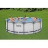 imageBestway Steel Pro MAX 14 x 48quot Above Ground Pool Round Metal Frame Outdoor Swimming Pool Set with Filter Pump Ladder and Cover Gray14 x 48  Gray