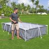 imageBestway Steel Pro Rectangular Swimming Pool Above Ground Outdoor Backyard Framed Pool Set with 330 Gallon Filter Pump 12 x 6 7quot x 26quot Gray12 x 67 x 26