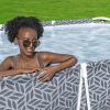 imageBestway Steel Pro Rectangular Swimming Pool Above Ground Outdoor Backyard Framed Pool Set with 330 Gallon Filter Pump 12 x 6 7quot x 26quot Gray12 x 67 x 26