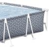 imageBestway Steel Pro Rectangular Swimming Pool Above Ground Outdoor Backyard Framed Pool Set with 330 Gallon Filter Pump 12 x 6 7quot x 26quot Gray12 x 67 x 26