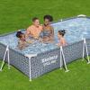 imageBestway Steel Pro Rectangular Swimming Pool Above Ground Outdoor Backyard Framed Pool Set with 330 Gallon Filter Pump 12 x 6 7quot x 26quot Gray12 x 67 x 26