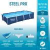 imageBestway Steel Pro Rectangular Swimming Pool Above Ground Outdoor Backyard Framed Pool Set with 330 Gallon Filter Pump 12 x 6 7quot x 26quot Gray13 x 611 x 32