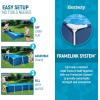 imageBestway Steel Pro Rectangular Swimming Pool Above Ground Outdoor Backyard Framed Pool Set with 330 Gallon Filter Pump 12 x 6 7quot x 26quot Gray13 x 611 x 32