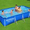 imageBestway Steel Pro Rectangular Swimming Pool Above Ground Outdoor Backyard Framed Pool Set with 330 Gallon Filter Pump 12 x 6 7quot x 26quot Gray13 x 611 x 32