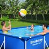 imageBestway Steel Pro Rectangular Swimming Pool Above Ground Outdoor Backyard Framed Pool Set with 330 Gallon Filter Pump 12 x 6 7quot x 26quot Gray13 x 611 x 32