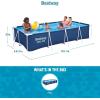 imageBestway Steel Pro Rectangular Swimming Pool Above Ground Outdoor Backyard Framed Pool Set with 330 Gallon Filter Pump 12 x 6 7quot x 26quot Gray13 x 611 x 32