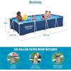 imageBestway Steel Pro Rectangular Swimming Pool Above Ground Outdoor Backyard Framed Pool Set with 330 Gallon Filter Pump 12 x 6 7quot x 26quot Gray13 x 611 x 32