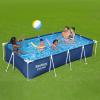 imageBestway Steel Pro Rectangular Swimming Pool Above Ground Outdoor Backyard Framed Pool Set with 330 Gallon Filter Pump 12 x 6 7quot x 26quot Gray13 x 611 x 32