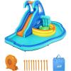 imageBestway H2OGO Tidal Tower Kids Backyard Inflatable Giant Water Slide Sprinkler Wall Yard Inflatable Mega Water Park with Air Blower and Storage BagWavetastic