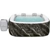 imageBestway SaluSpa AirJet 4 to 6 Person Inflatable Hot Tub Square Portable Outdoor Spa with 140 Soothing AirJets and Cover BrownHawaii EnergySense