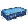 imageBestway Steel Pro 87 Inch x 59 Inch x 17 Inch Rectangular Metal Frame Above Ground Outdoor Backyard Swimming Pool Blue Pool Only86 x 67 x 24