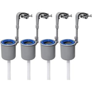 imageBestway Flowclear Pool Wall Mounted Automatic Pool Surface Skimmer for Above Ground Pools with 530 Gallon and Above Filter Pumps WhiteBlue4 Pack