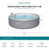 imageBestway SaluSpa Rome Smart AirJet Inflatable Hot Tub Square Portable 57 Person Spa with 180 AirJets App Control and EnergySense Cover Sand MarbleGray